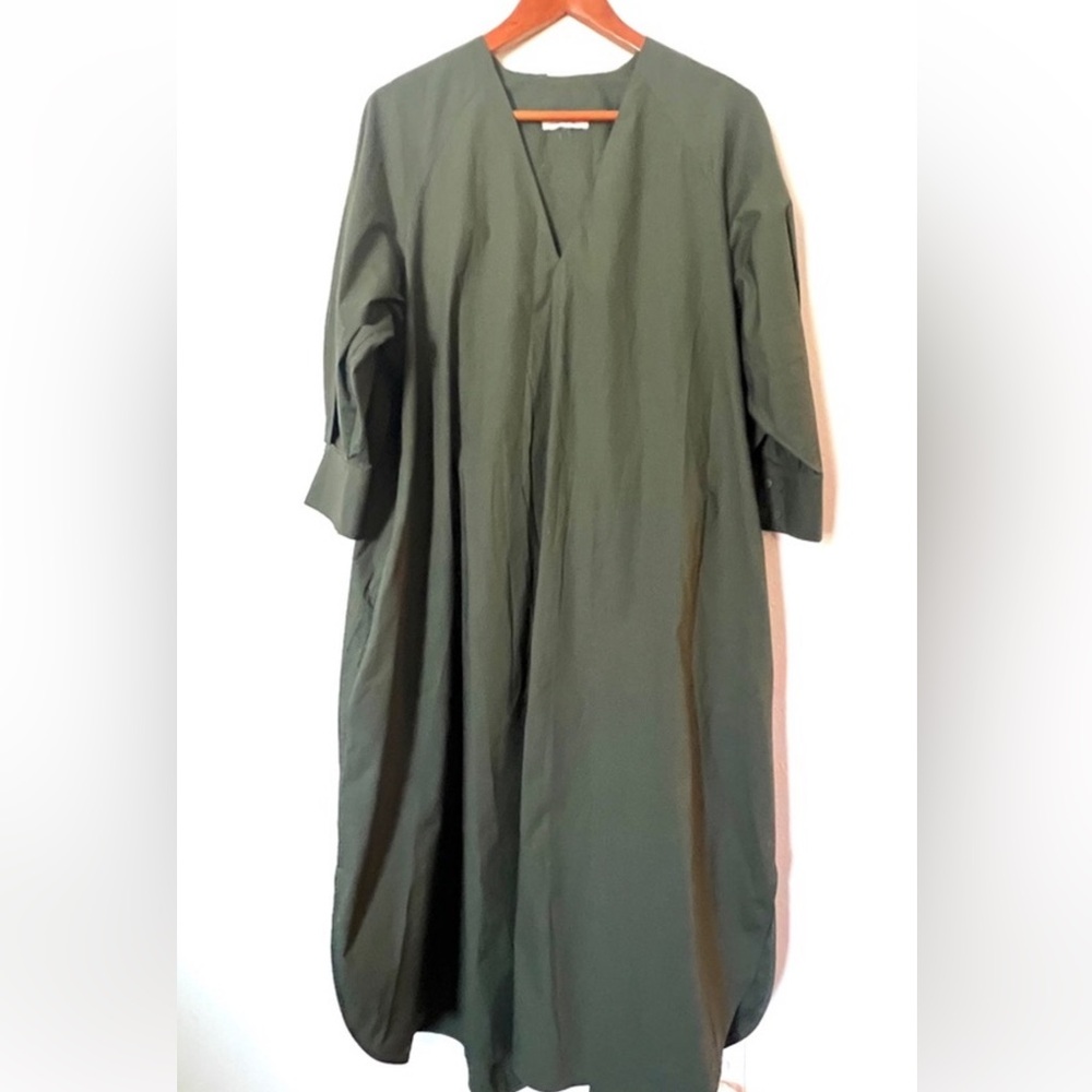 COS olive maxi dress